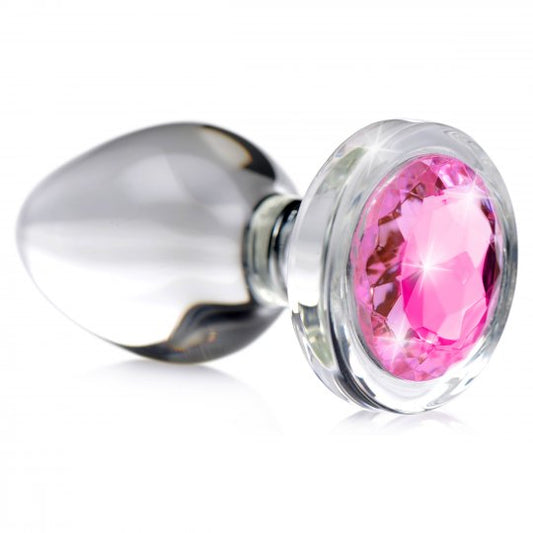 Pink Gem Glass Plug - Small
